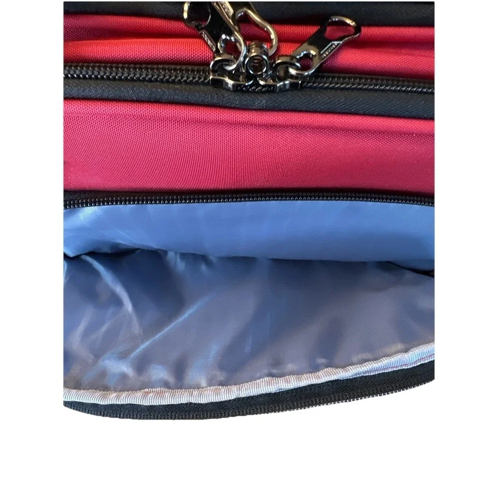 KROSER Carry On Multi-Functional, 16-inch Lightweight Overnight Suitcase - Red